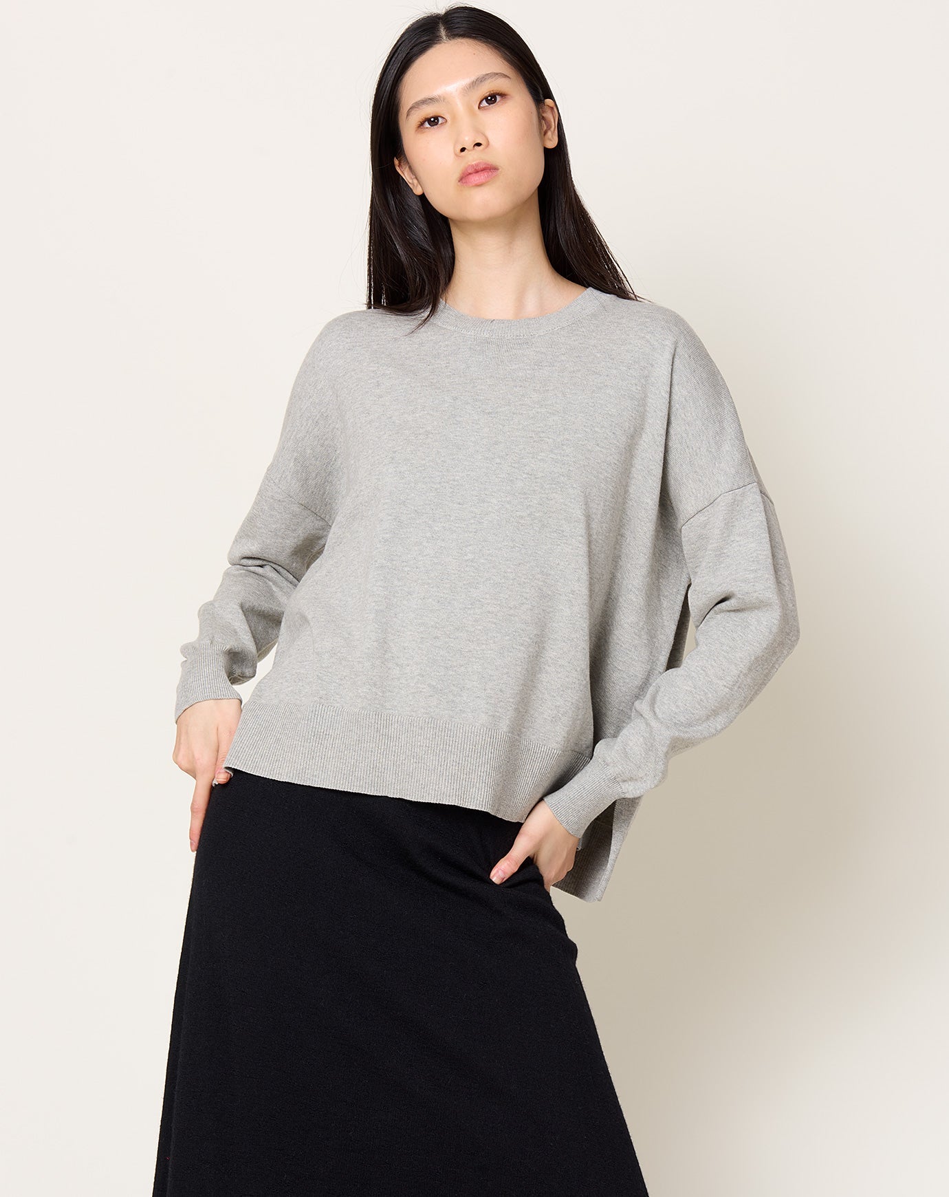 Demylee Elle Sweater in Heather Grey