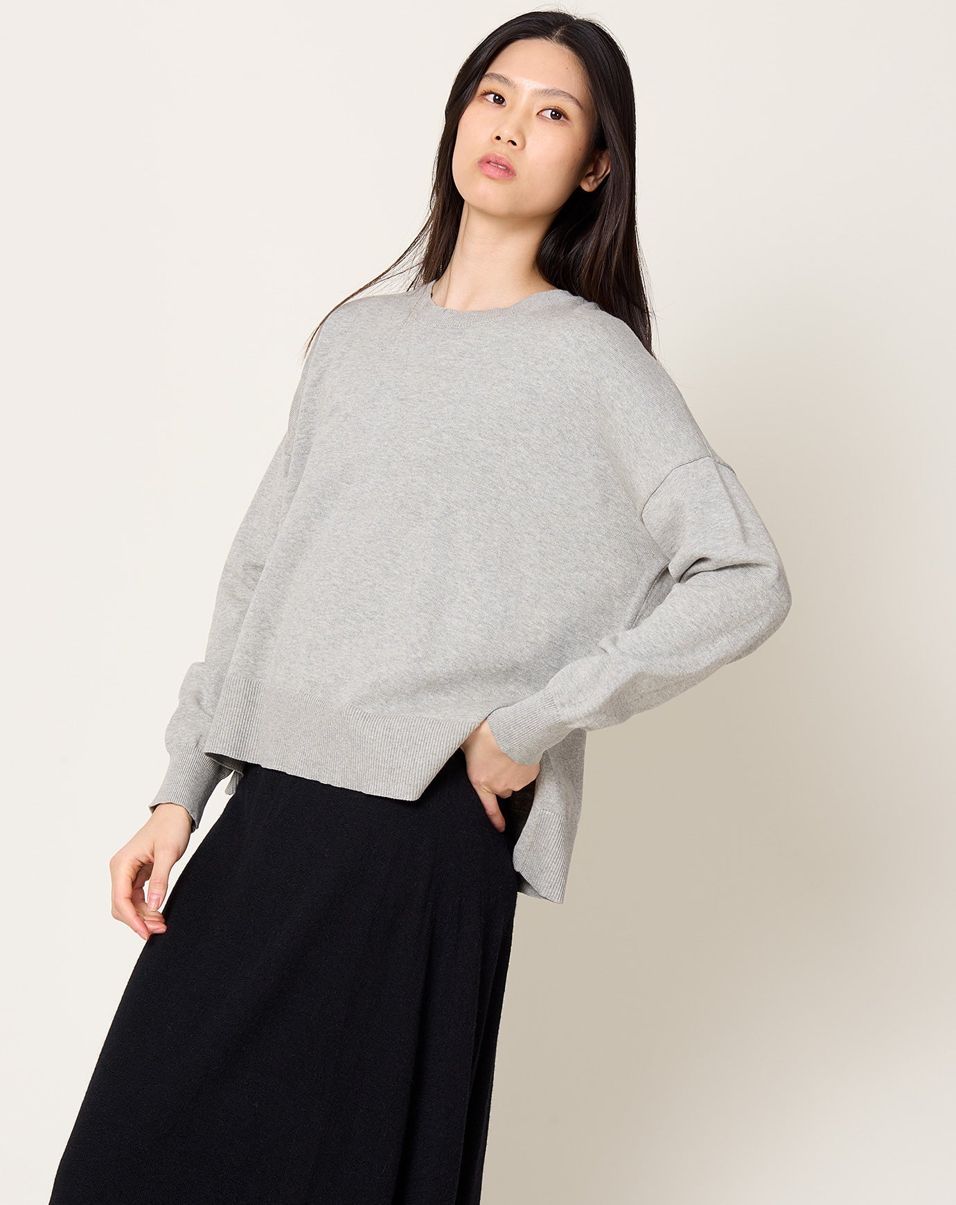 Demylee Elle Sweater in Heather Grey