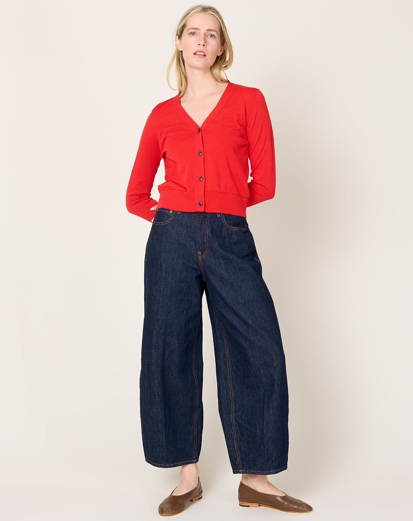 Demylee Ellery Cardigan in Vermillion