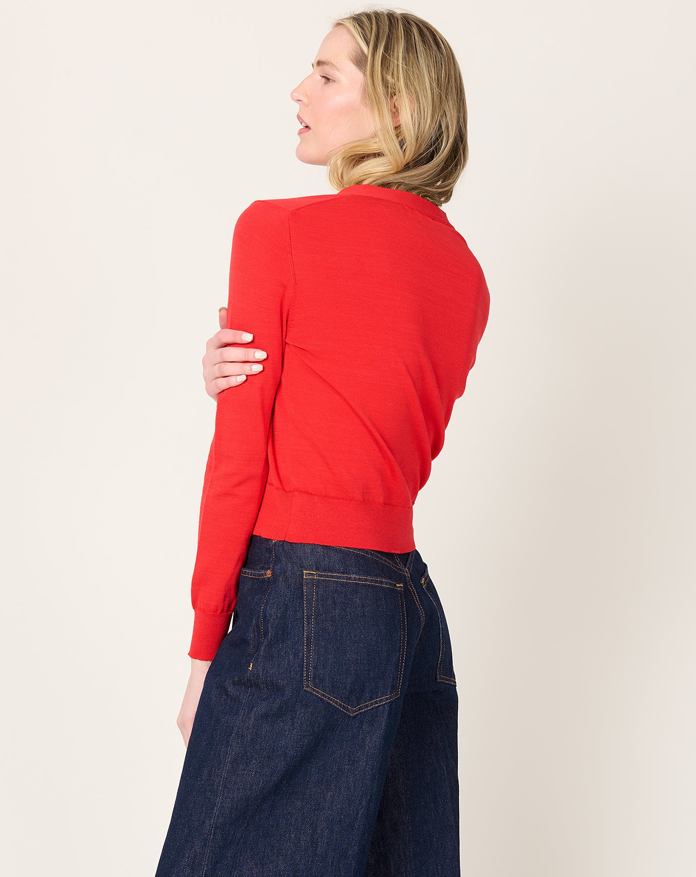 Demylee Ellery Cardigan in Vermillion
