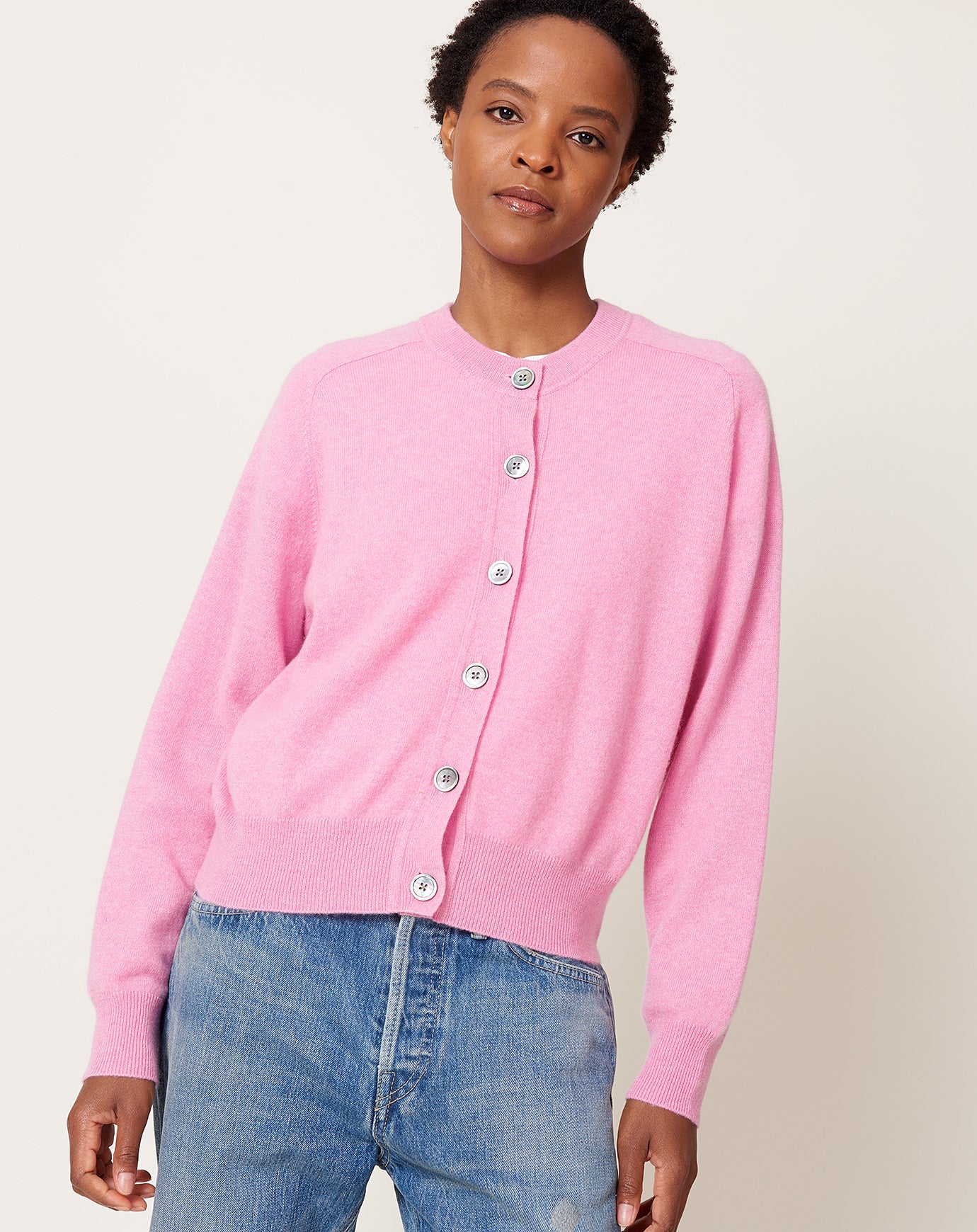 Demylee Gwen Cardigan in Bright Pink