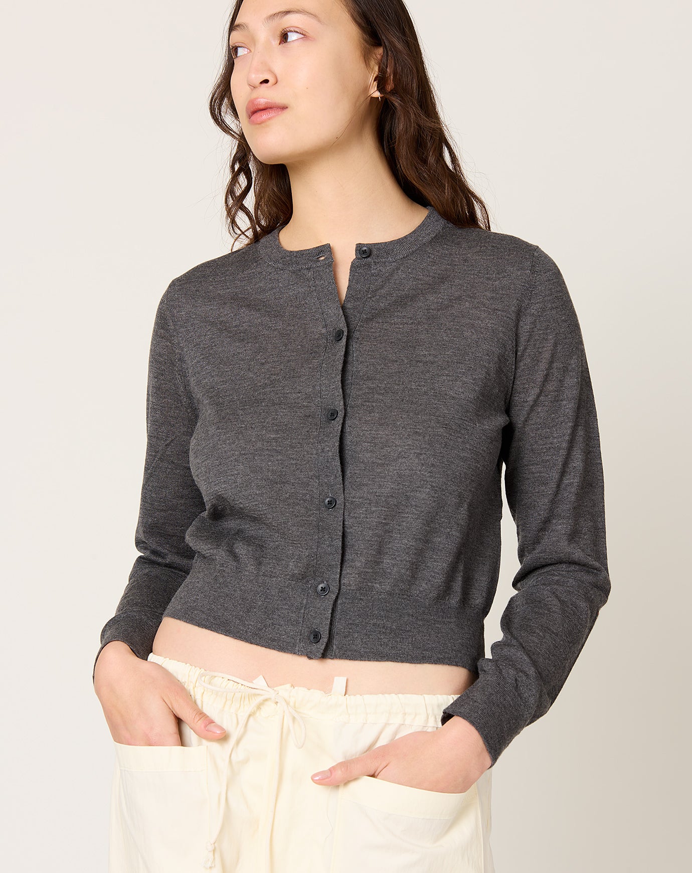 Demylee Inez Cardigan in Charcoal Heather