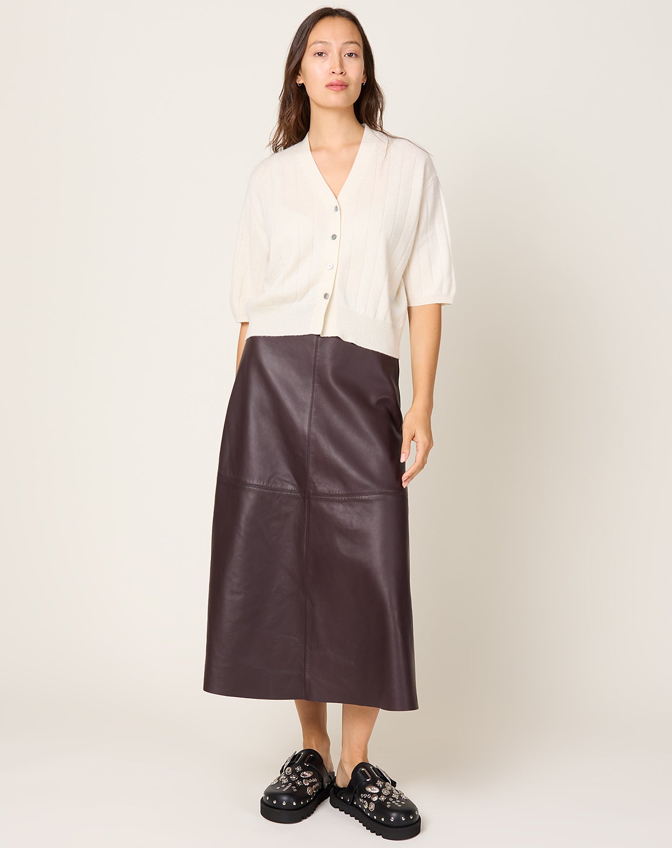 Demylee Joan Cardigan in Ivory