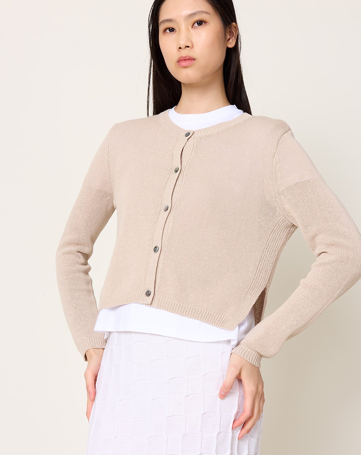 Demylee Josie Cardigan in Pearl Barley