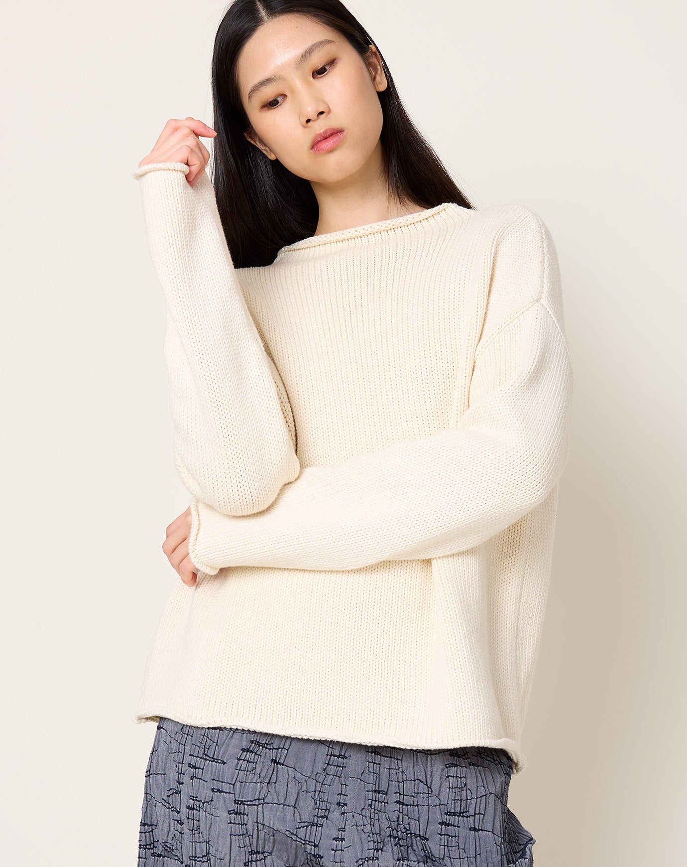 Demylee Lamis Sweater in Off White