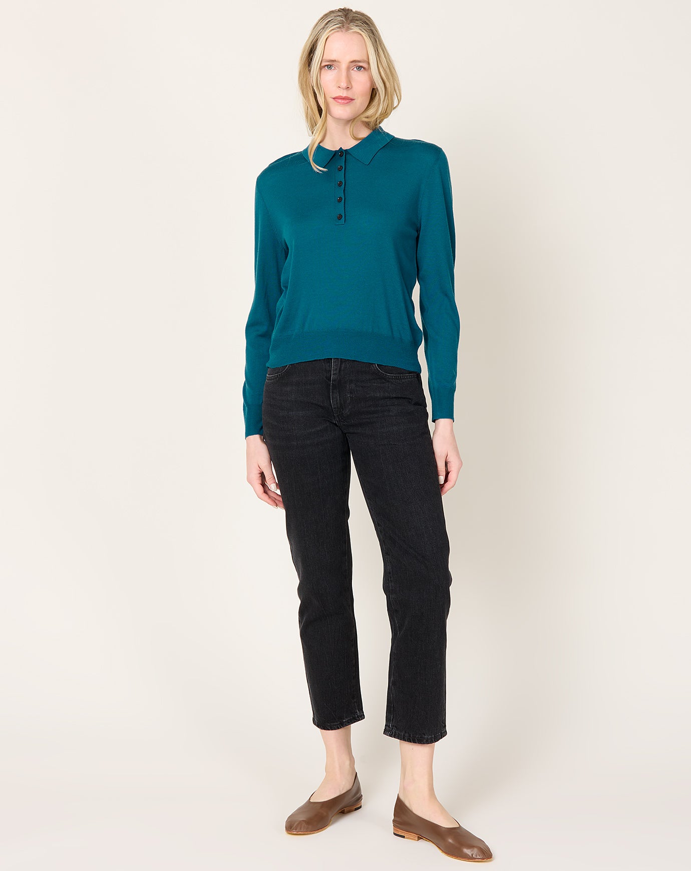 Demylee Monica Polo in Mediterranean Blue