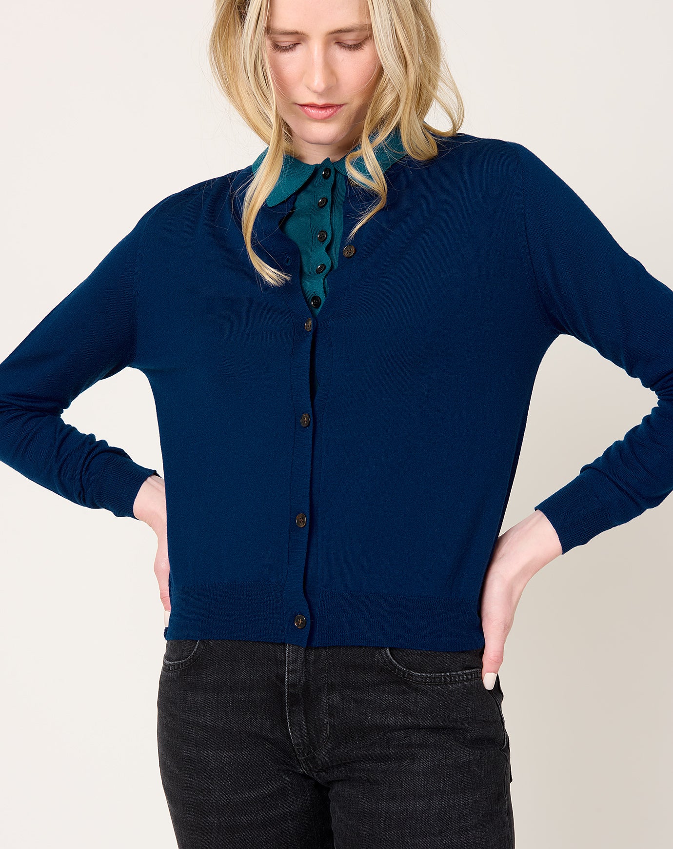 Demylee Caraline Cardigan in Baltic Blue