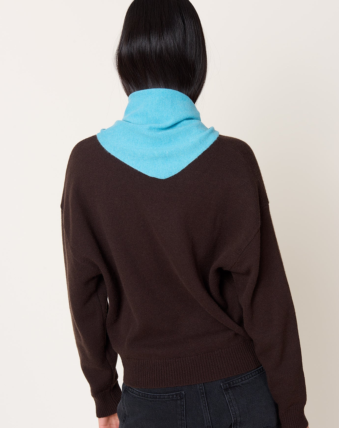 Demylee Nessa Cashmere Bandana in Ocean Blue