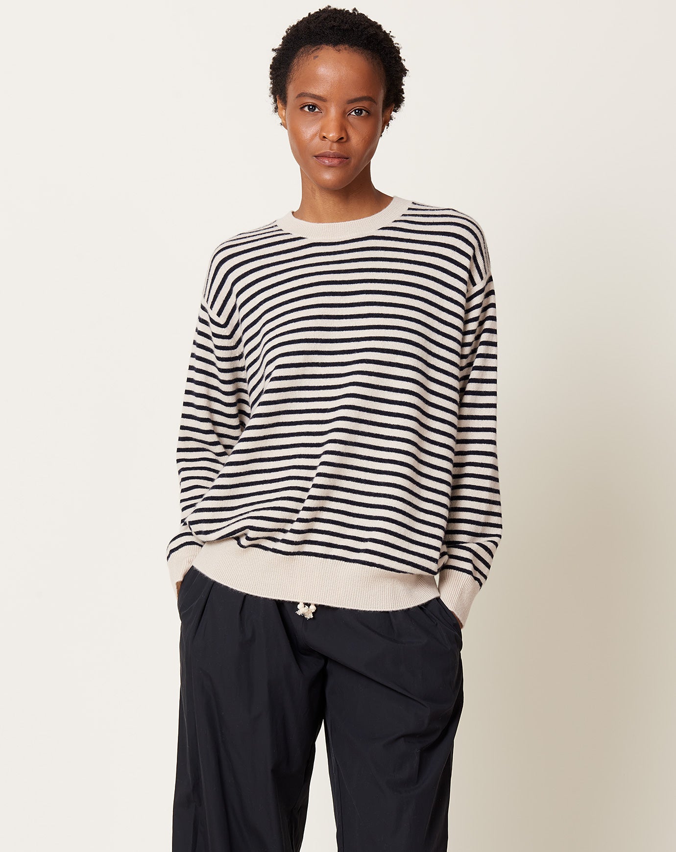 Demylee Nimue Sweater in Linen & Navy