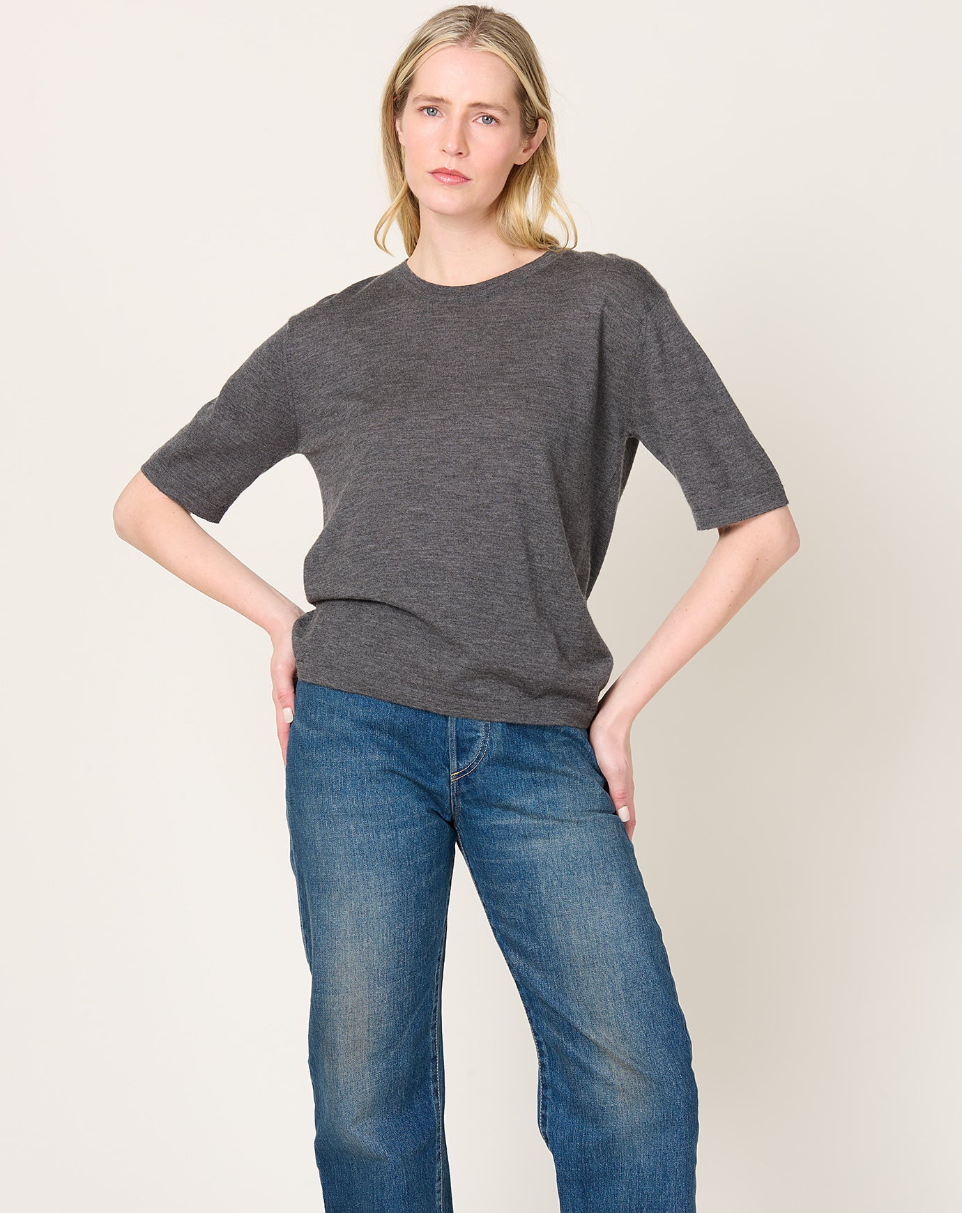 Demylee Remy Top in Charcoal Heather