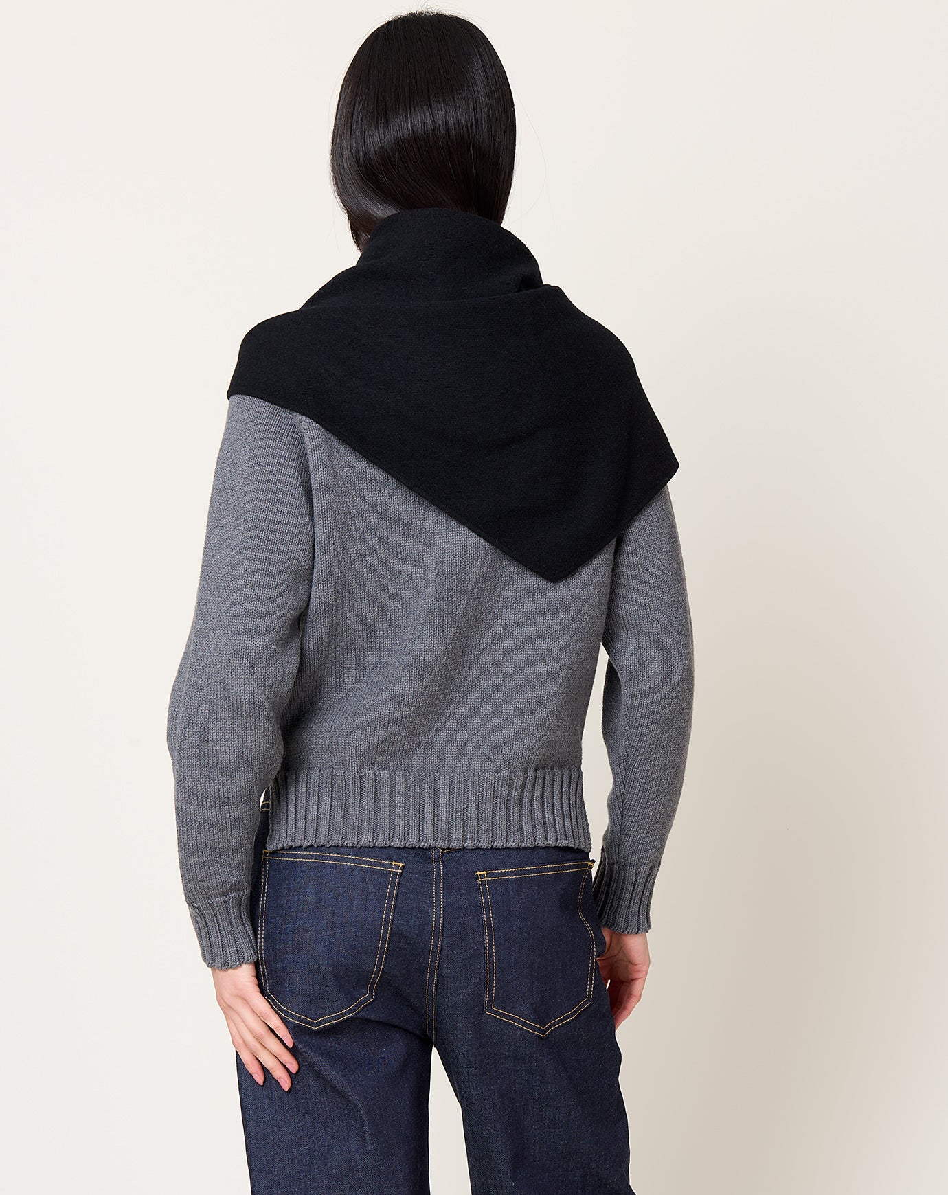 Demylee Ruri Large Cashmere Bandana in Black
