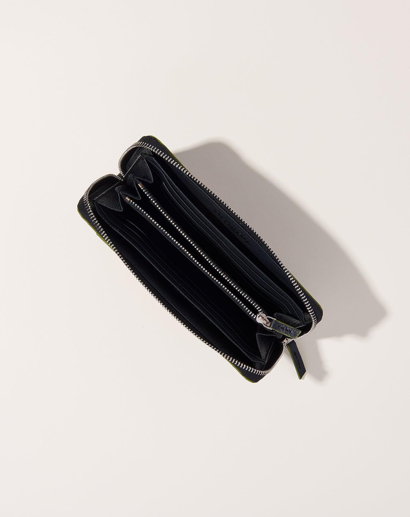 Dragon Diffusion Check Zip Around Wallet in Black