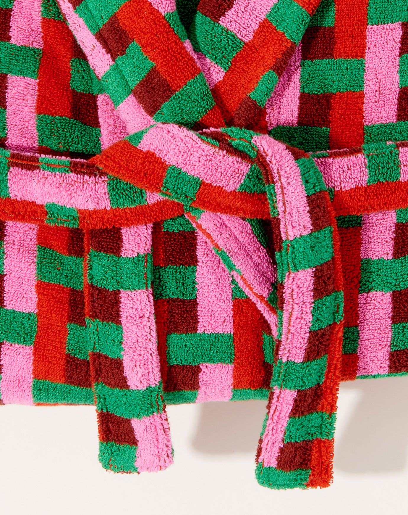 Dusen Dusen Bathrobe in Red Weave