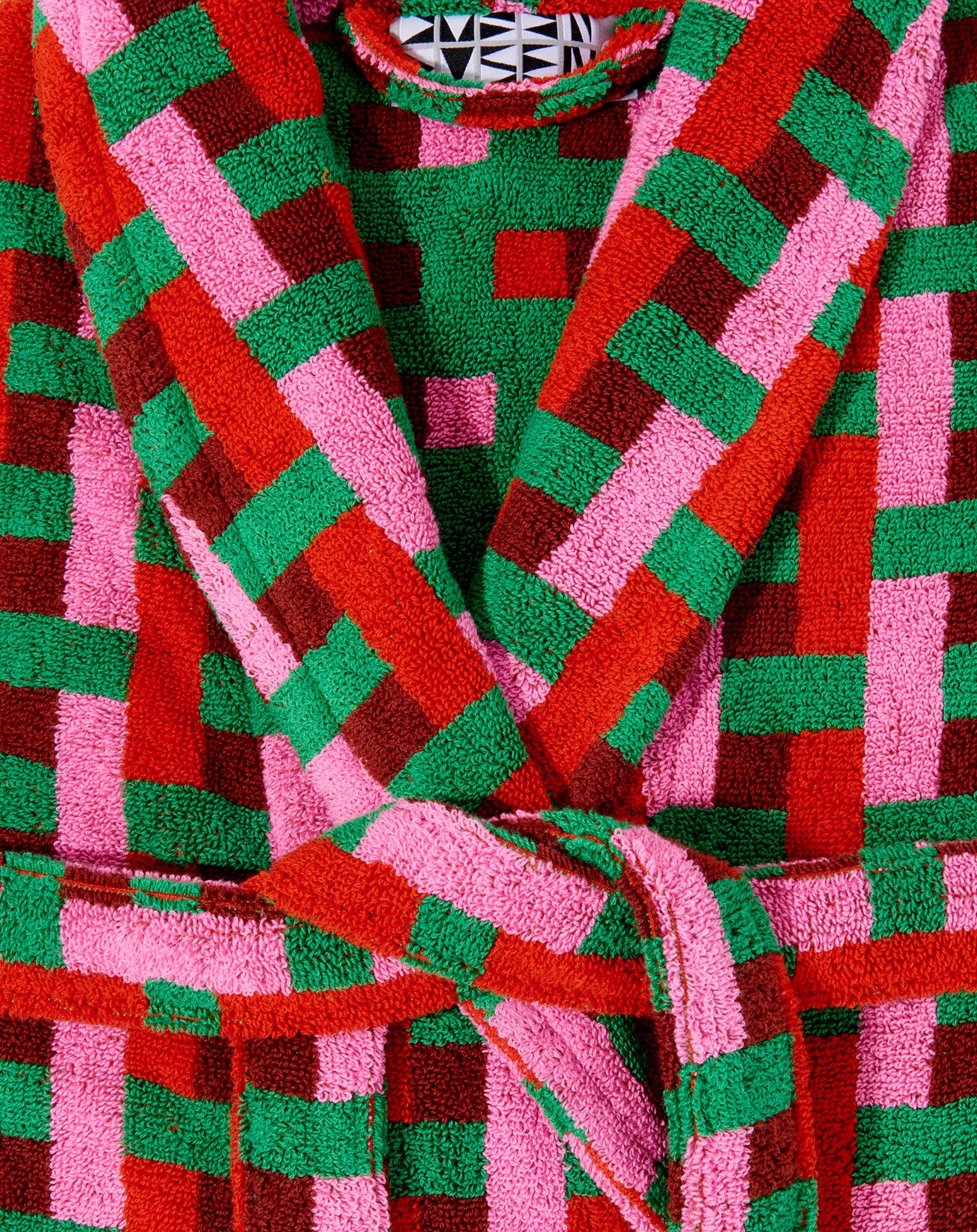 Dusen Dusen Bathrobe in Red Weave