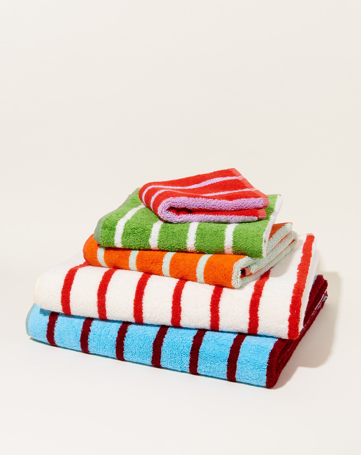 Dusen Dusen Tile Stripe Bath Towel