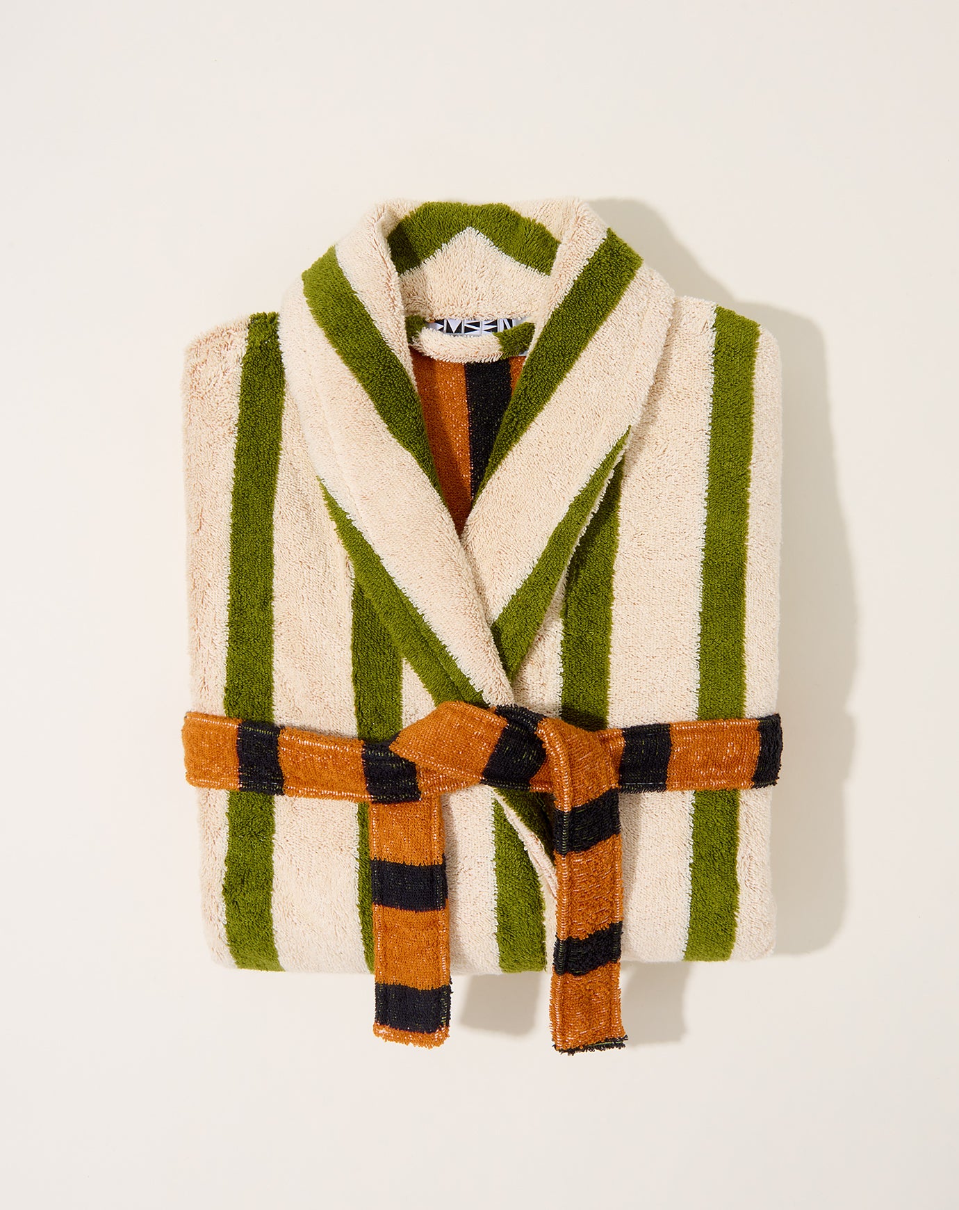Dusen Dusen Bathrobe in Juniper Stripe