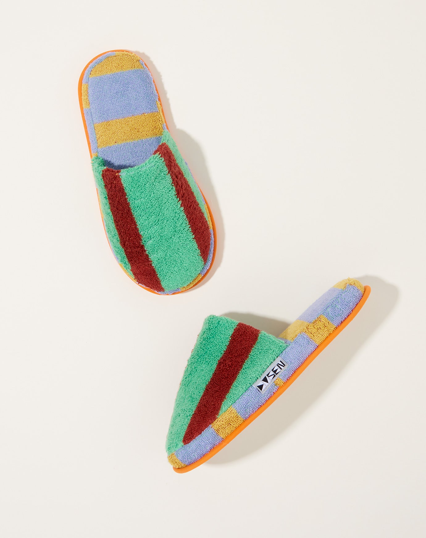 Dusen Dusen Terry Slippers in Nicolas Stripe