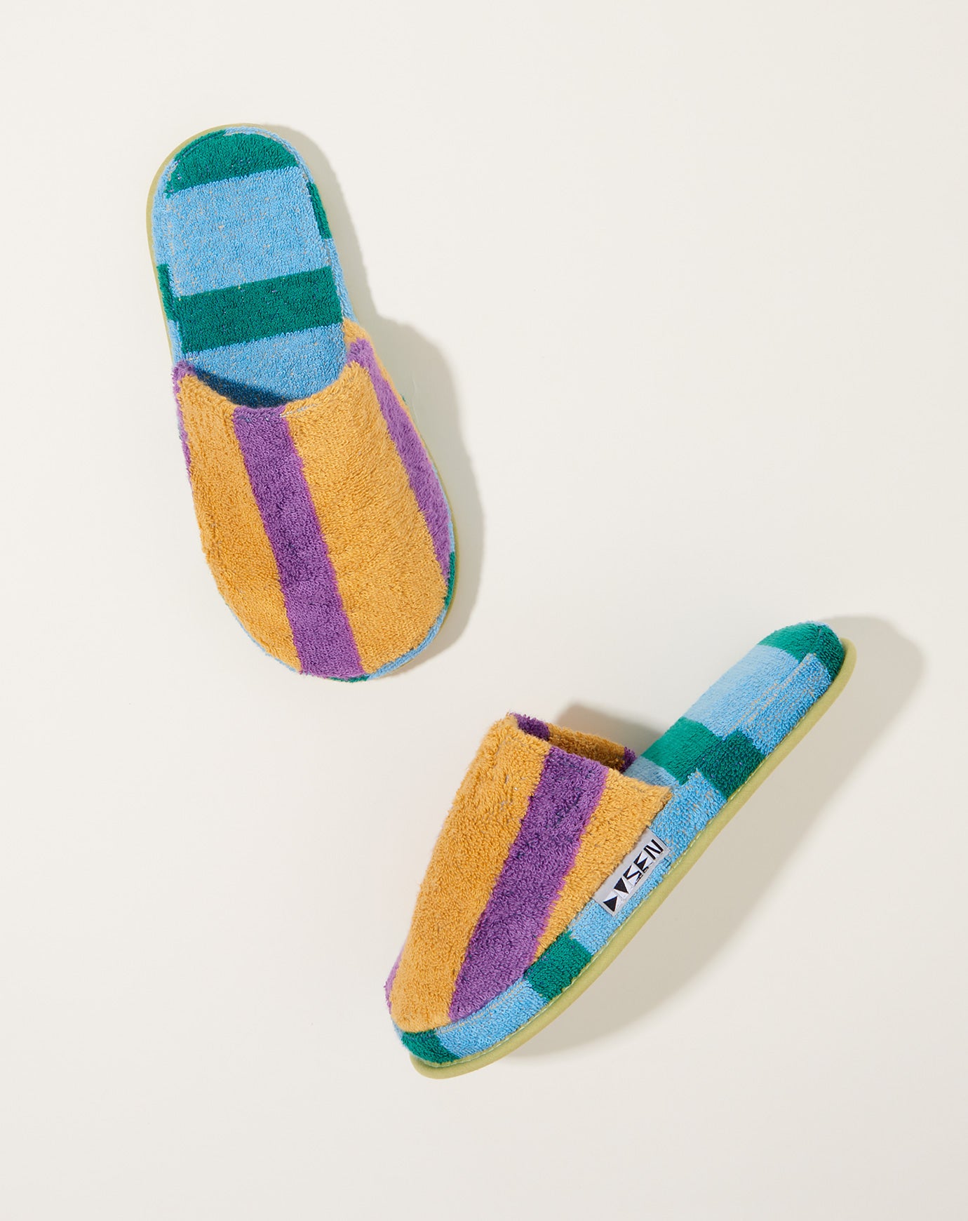 Dusen Dusen Terry Slippers in Ronnie Stripe