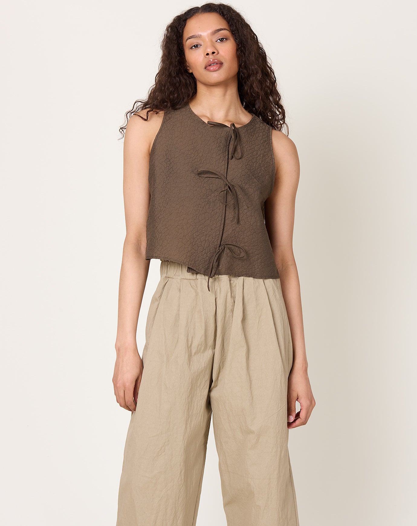 Eleph Anouk Bow Top in Brown
