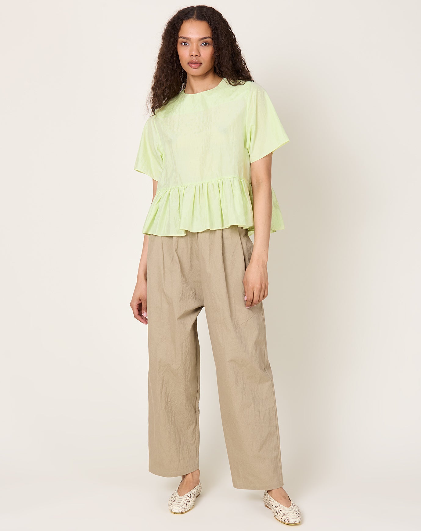 Eleph Luce Easy Trouser in Khaki
