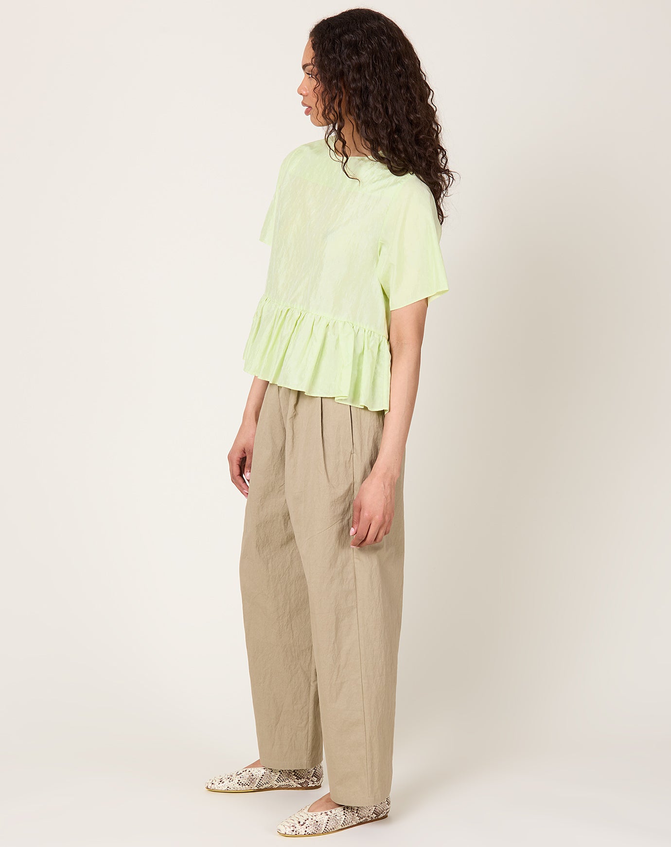 Eleph Luce Easy Trouser in Khaki
