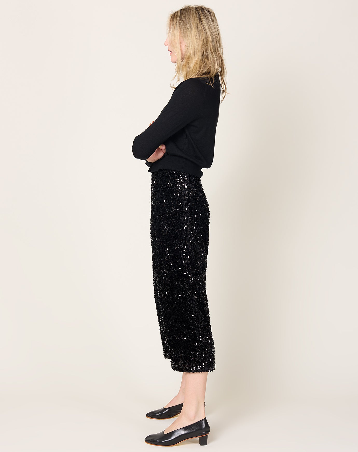 Eleph Penny Skirt in Black Shine