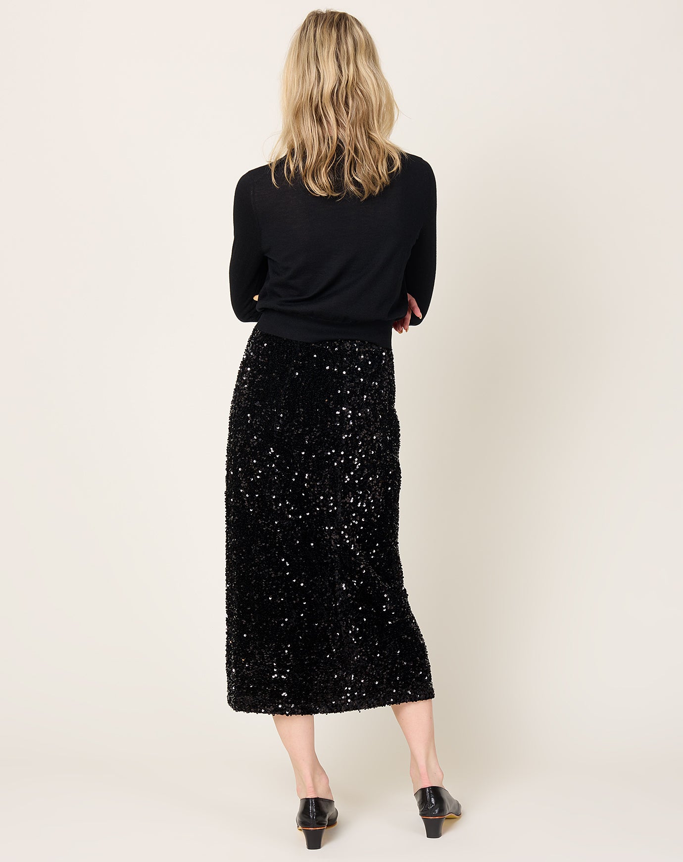 Eleph Penny Skirt in Black Shine