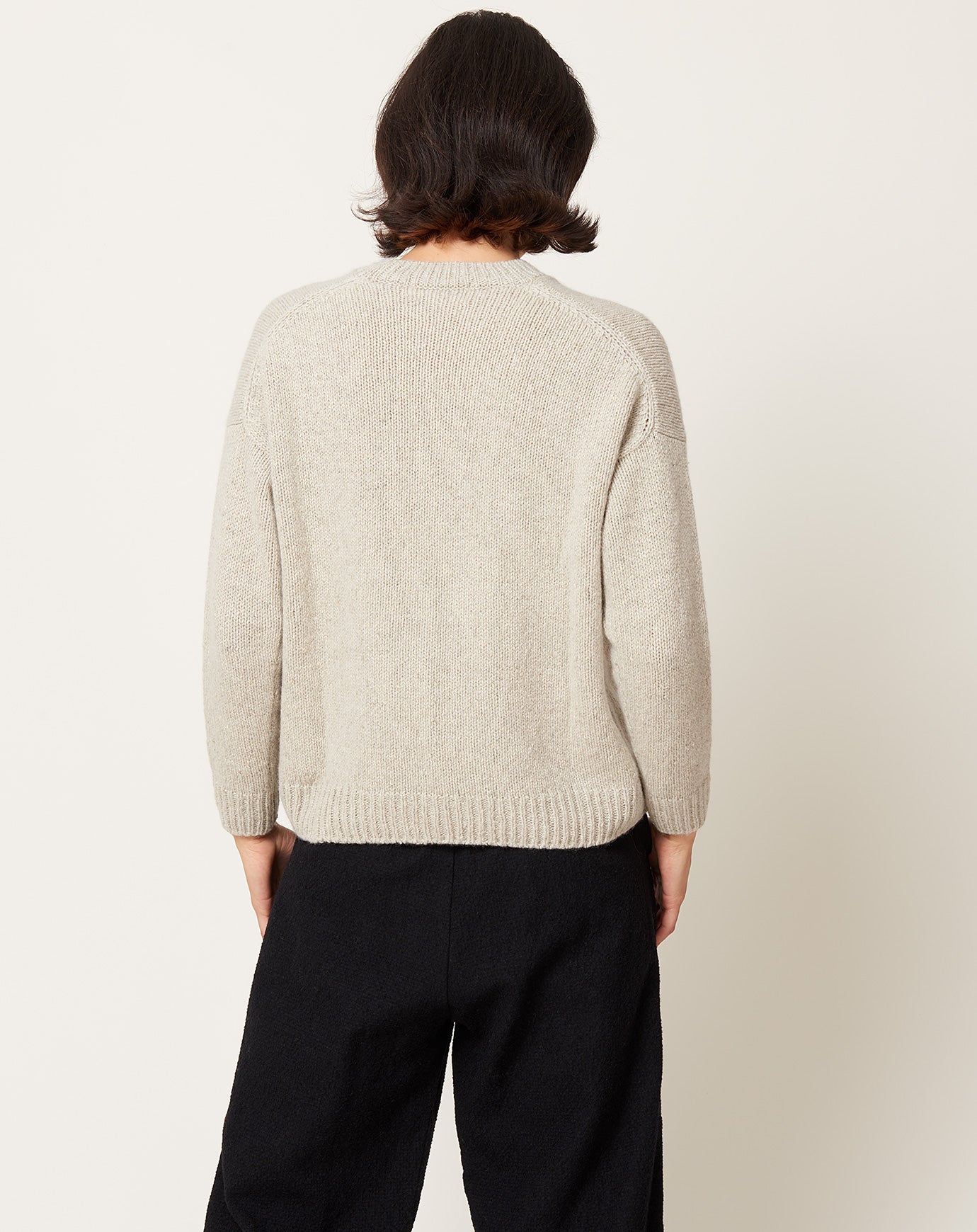 Cashmere Sable Pullover in Ivory | evam eva | Covet + Lou | Covet