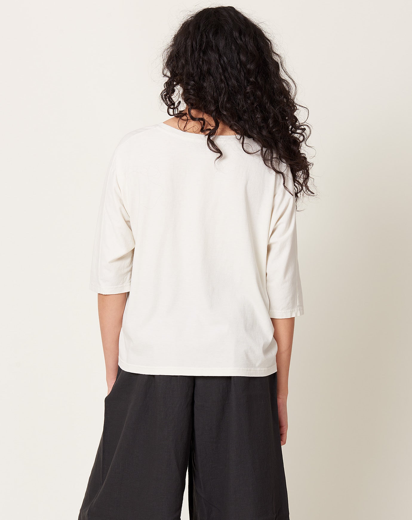 evam eva cut&sew Dolman Pullover in Antique White