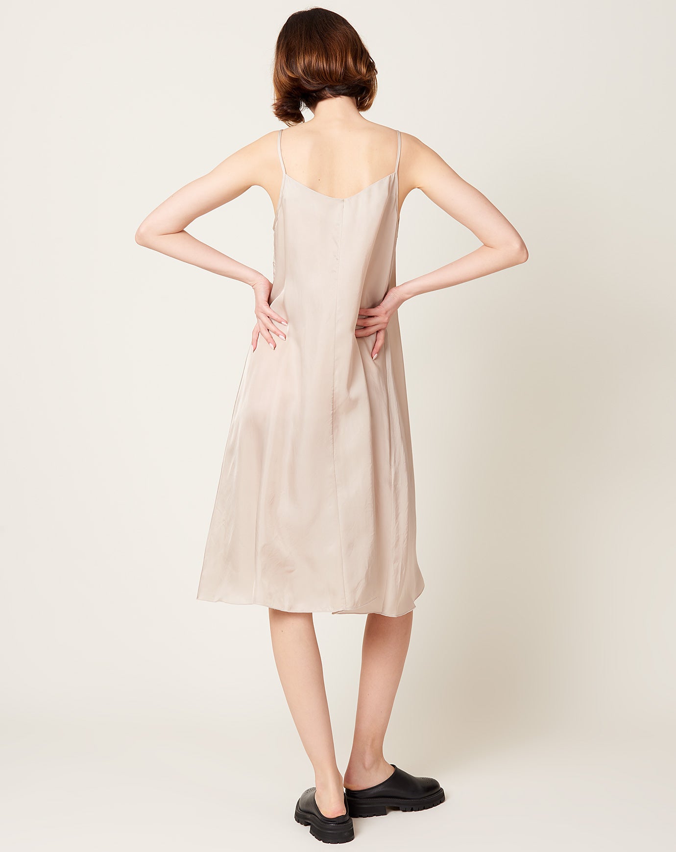 evam eva Inner Camisole Dress in Beige