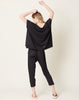 evam eva Linen Leggings in Sumi