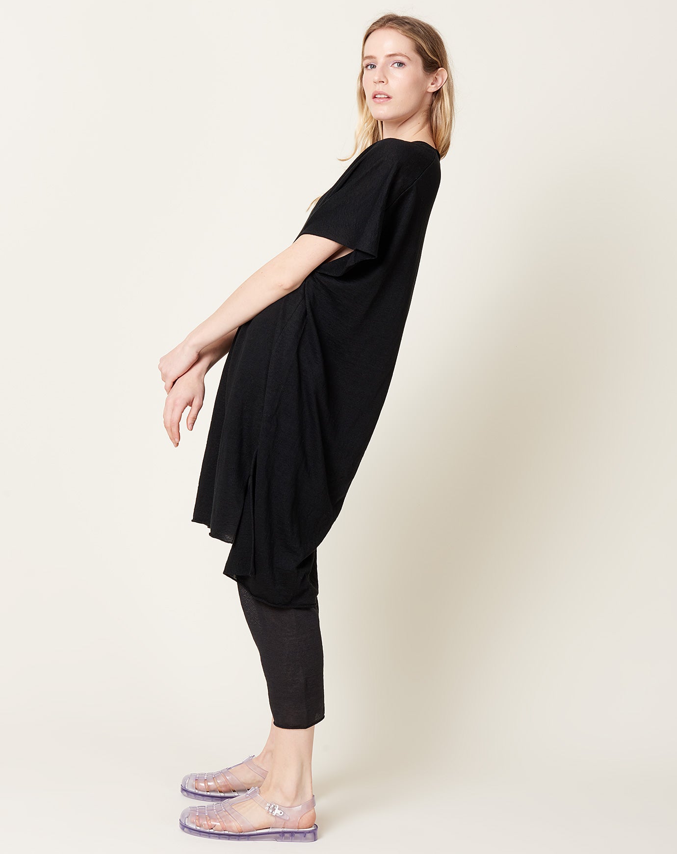 Linen Tunic in Black