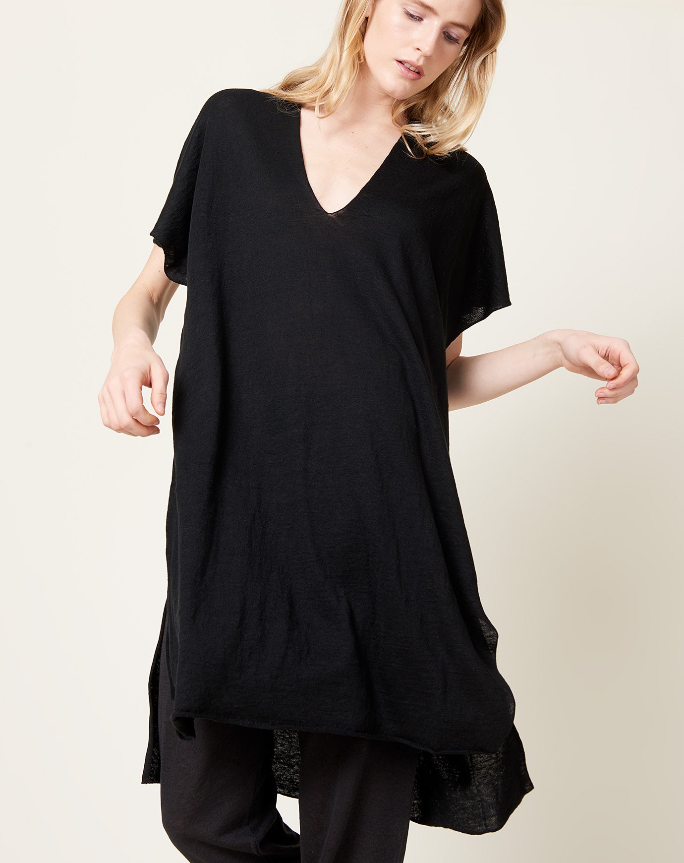 Linen Tunic in Black