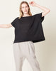 evam eva Linen Wide Pullover in Sumi