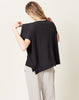 evam eva Linen Wide Pullover in Sumi