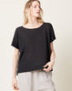 evam eva Linen Wide Pullover in Sumi