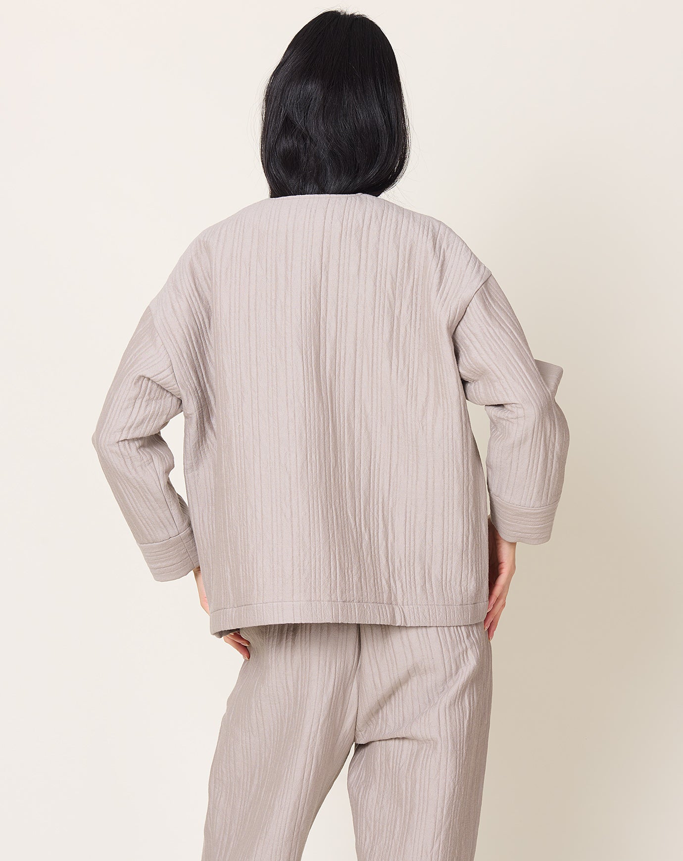 evam eva Quilting Jacket in Grege