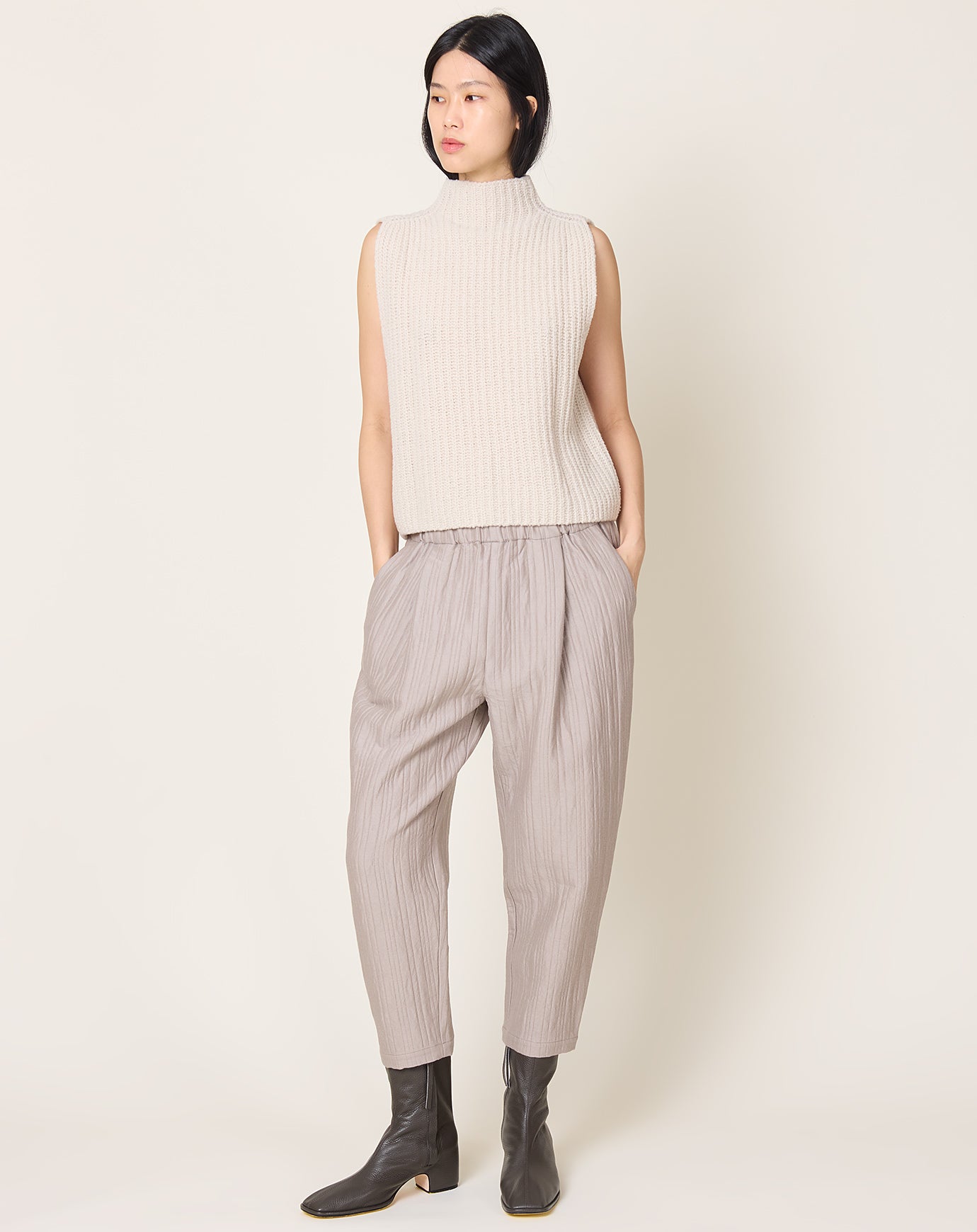 evam eva Quilting Pants in Grege