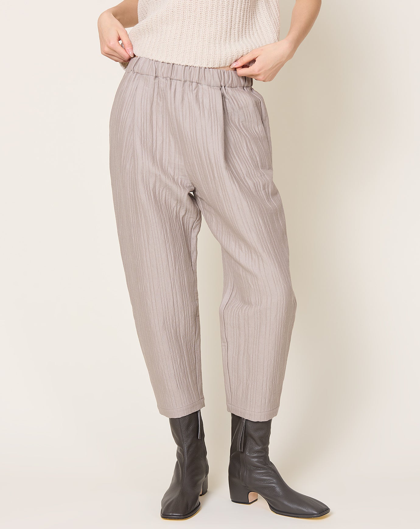 evam eva Quilting Pants in Grege