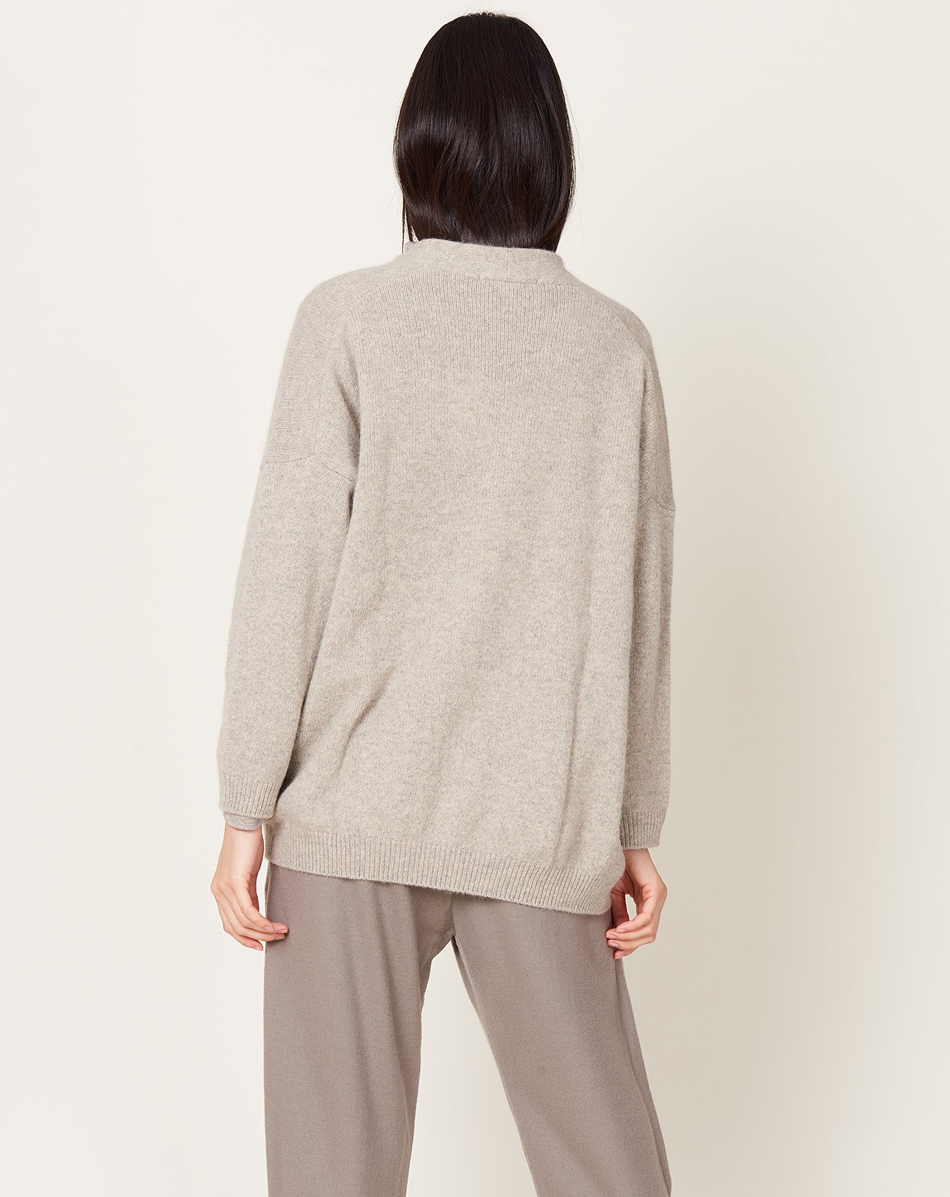 evam eva Wool Fox Cardigan in Beige