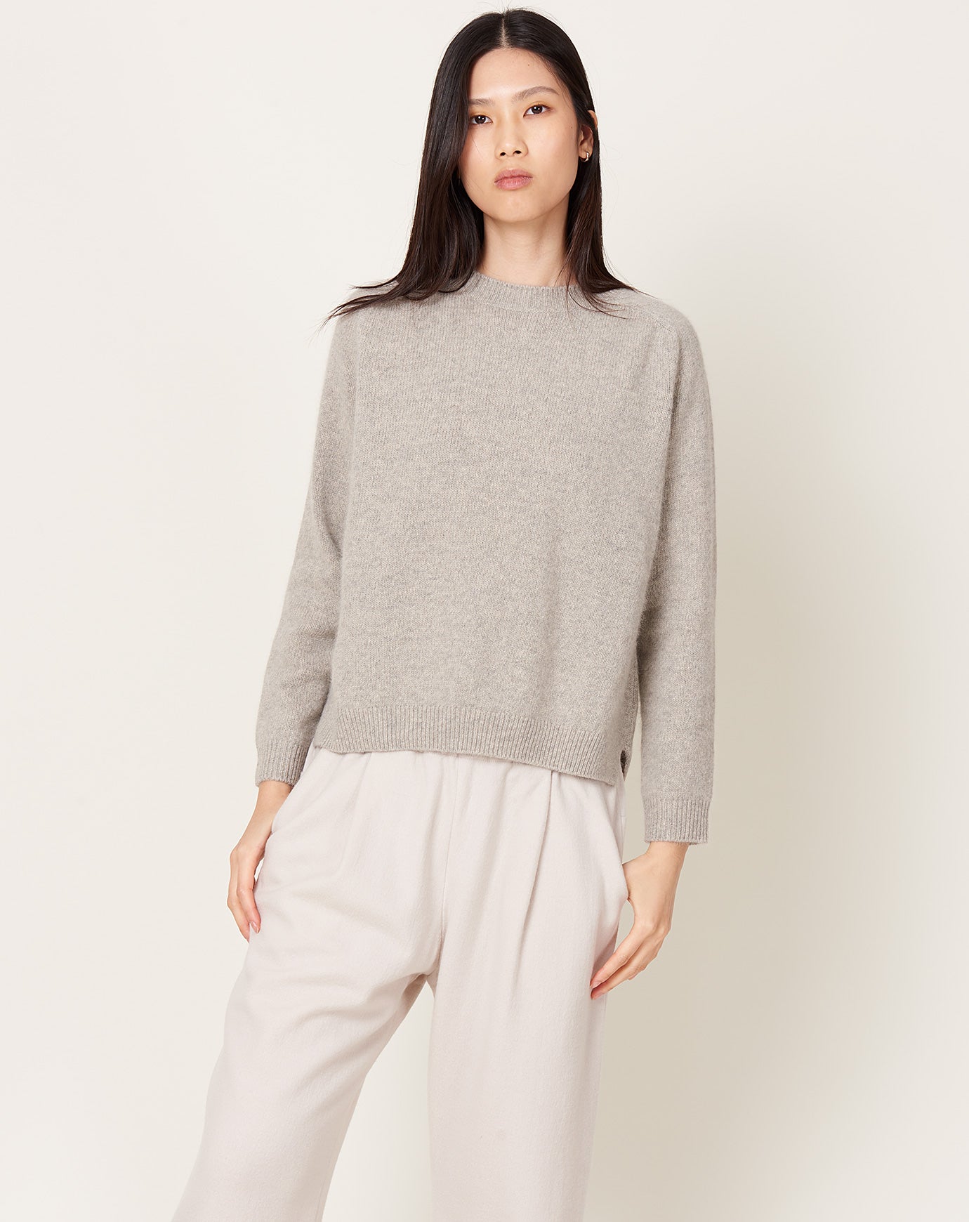 evam eva Wool Fox Pullover in Beige