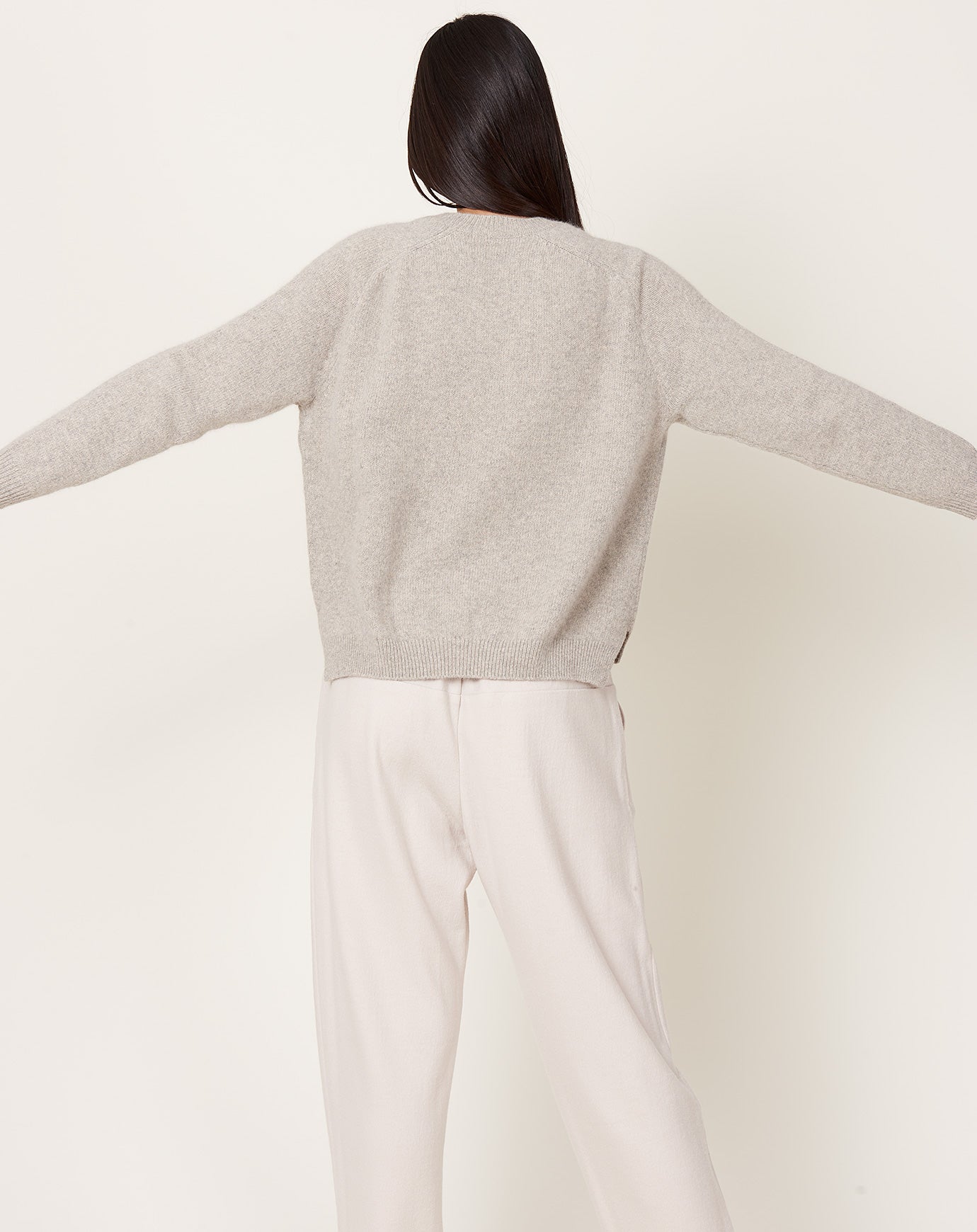 evam eva Wool Fox Pullover in Beige