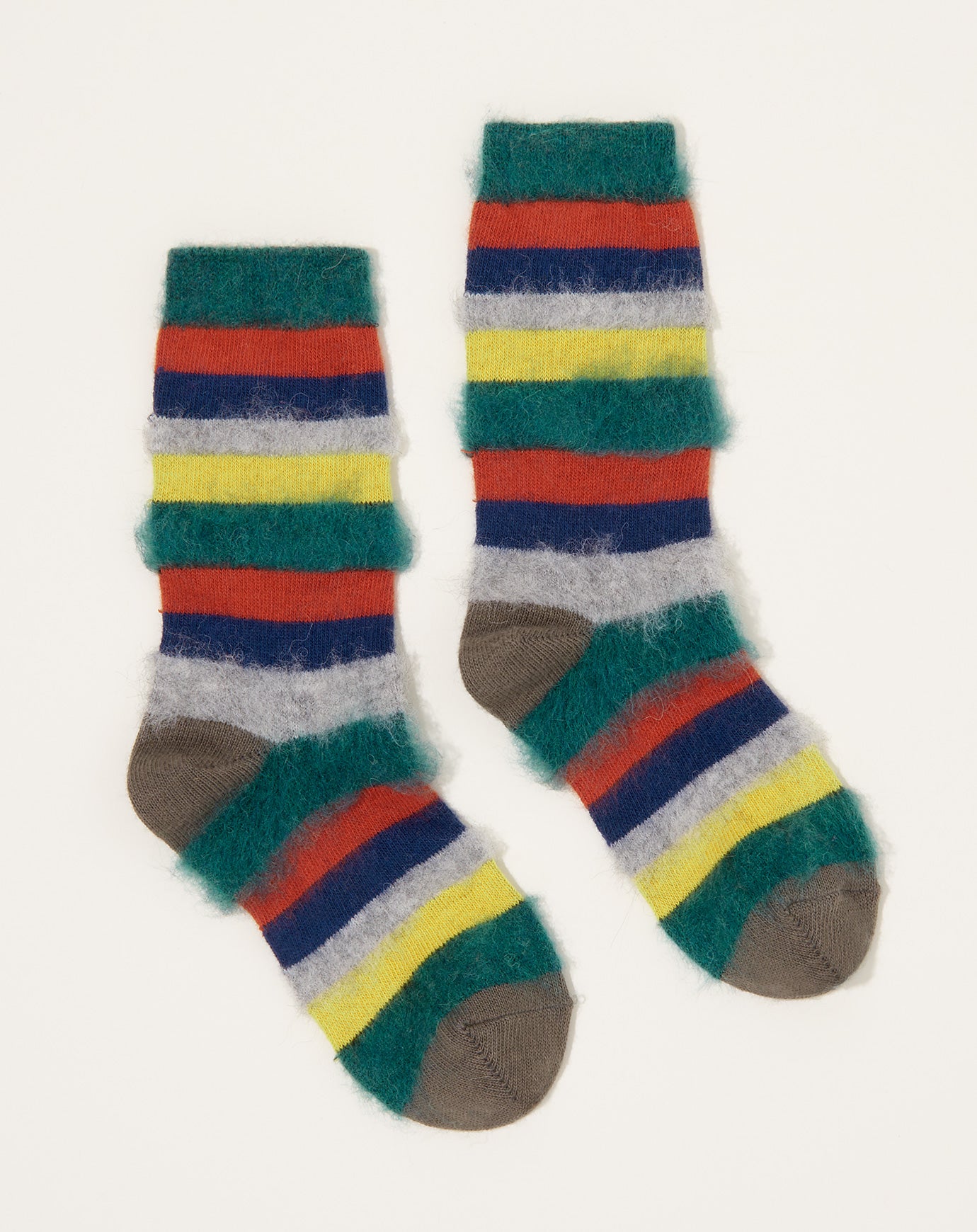 Exquisite J Brushed Mohair Bright Stripe Socks