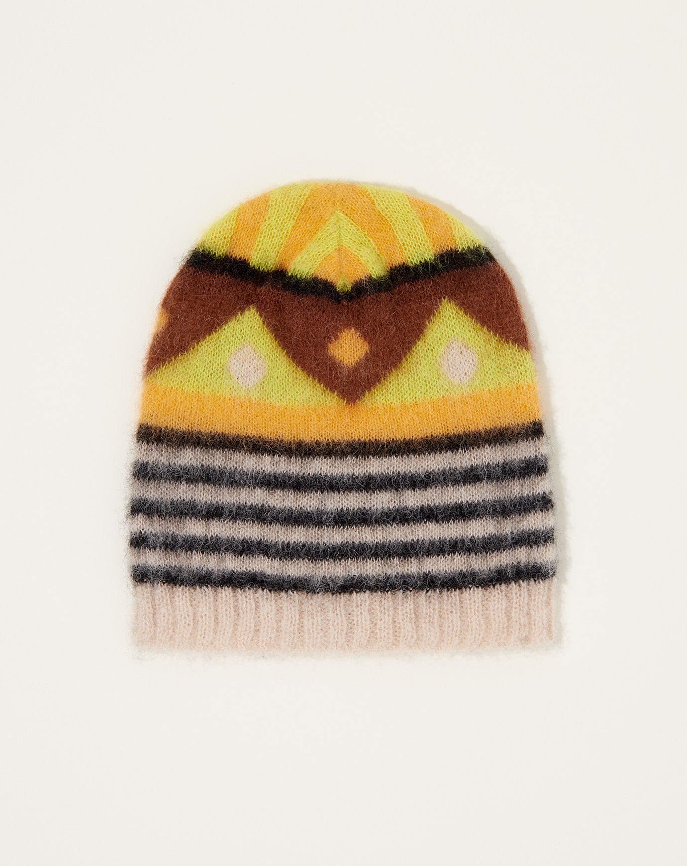 Exquisite J Mohair 'Etno' Brushed Beanie