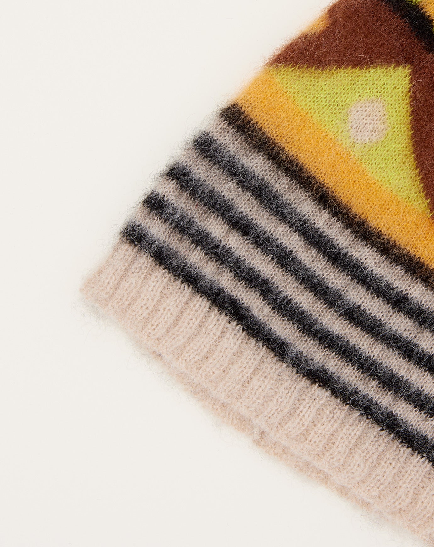Exquisite J Mohair 'Etno' Brushed Beanie