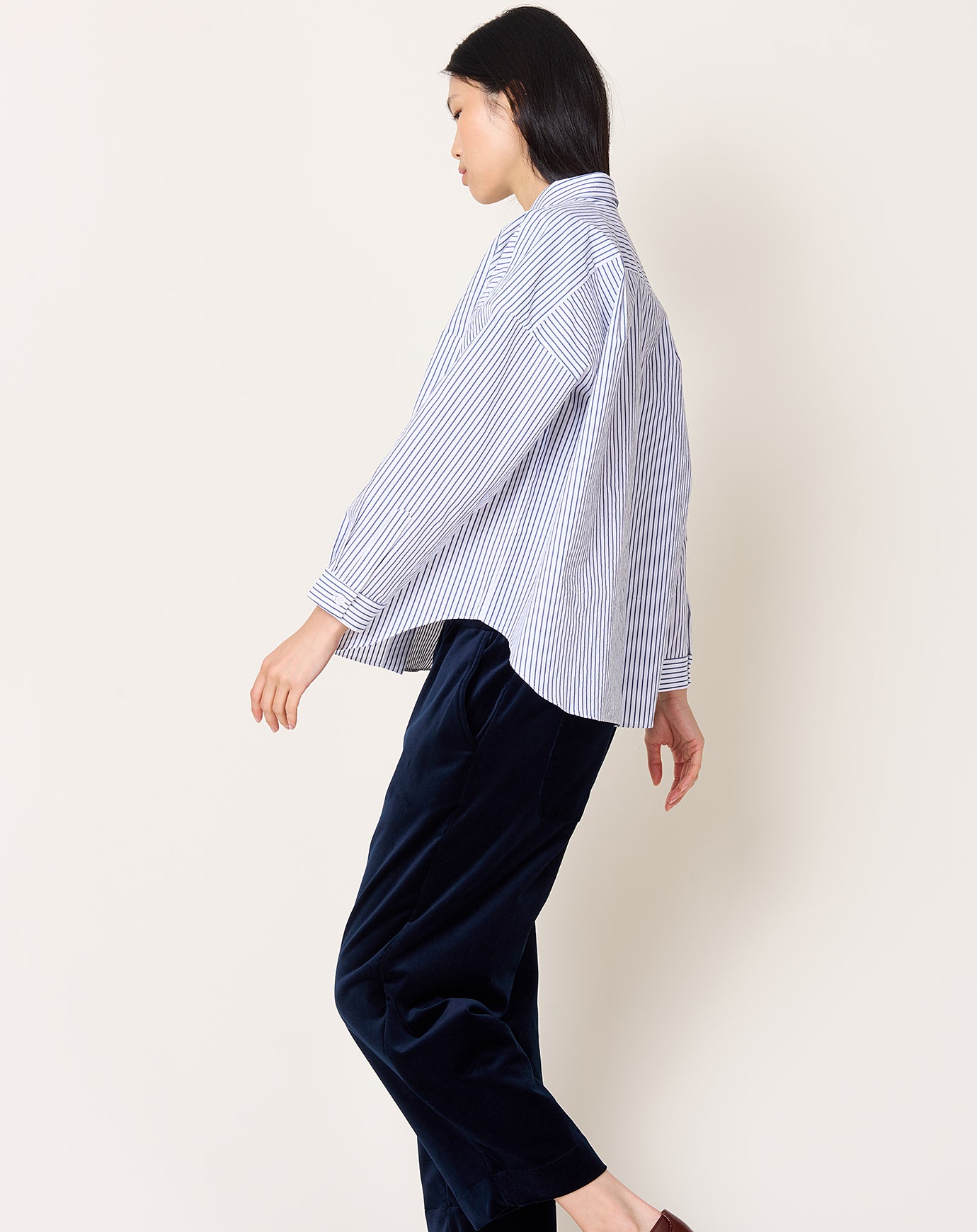 Fabiana Pigna Egu Blouse in Navy Stripe