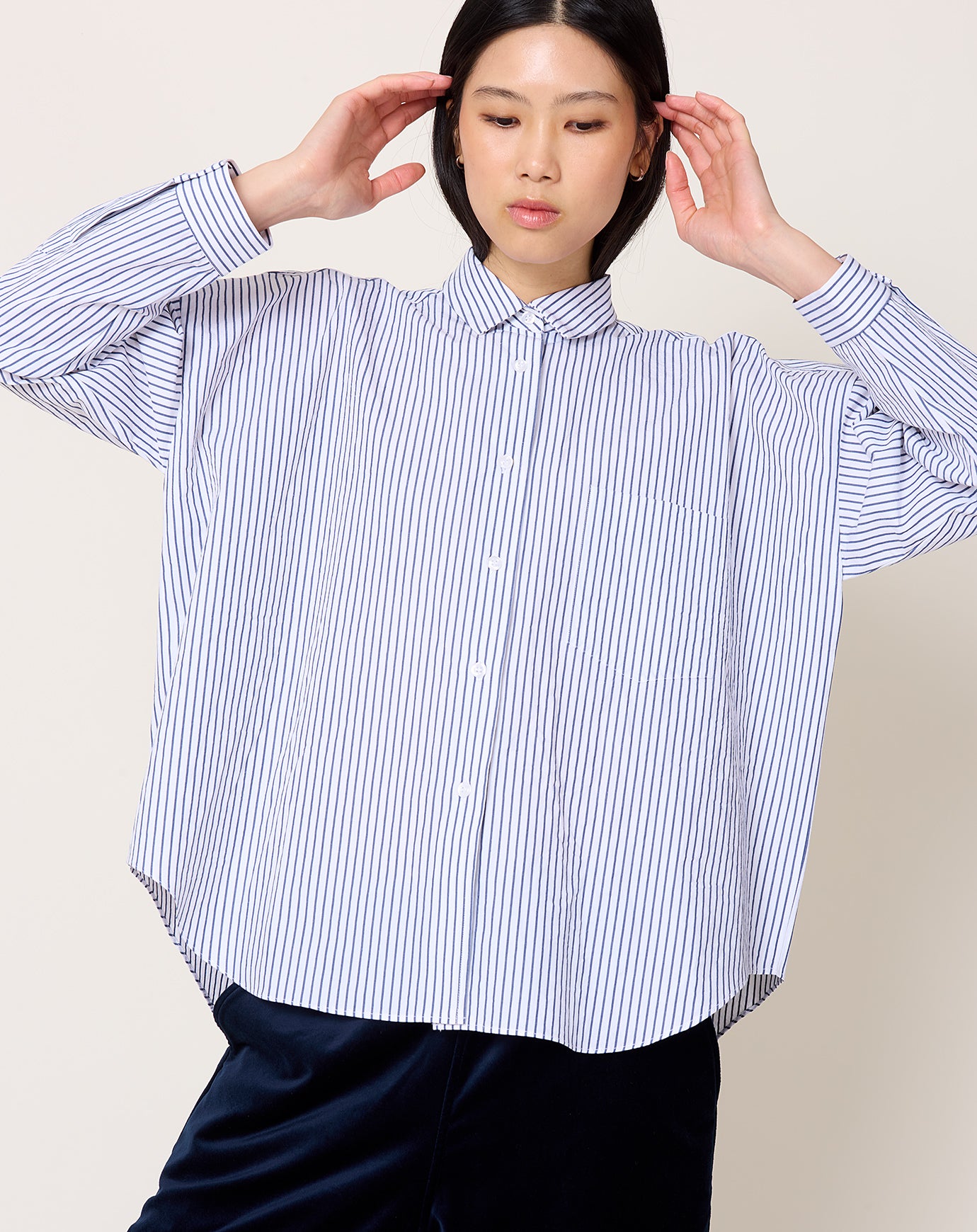 Fabiana Pigna Egu Blouse in Navy Stripe