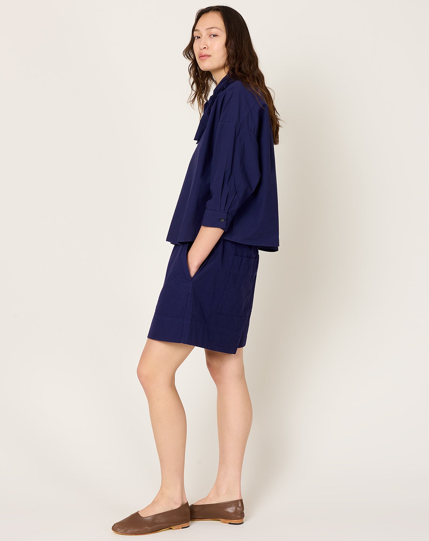 Fabiana Pigna Porte Short in Ultramarine