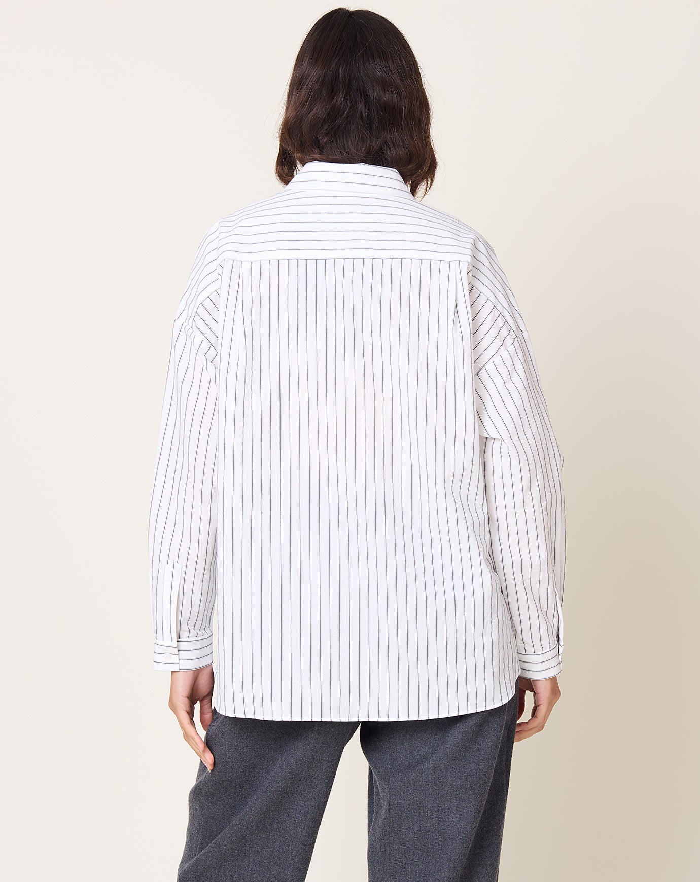 Fabiana Pigna Segun Blouse in Black & White Pinstripe