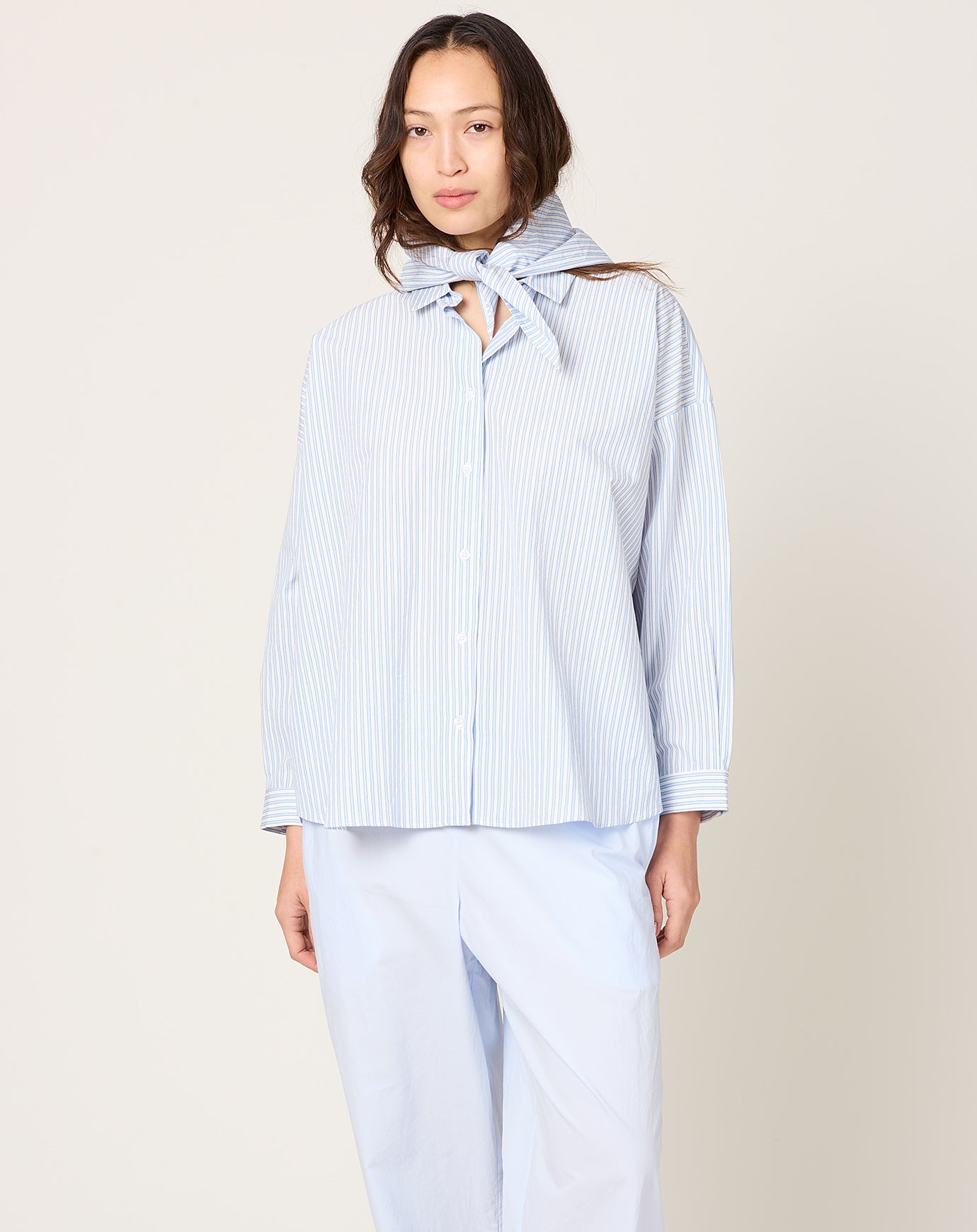 Fabiana Pigna Suma Blouse in Blue Stripe